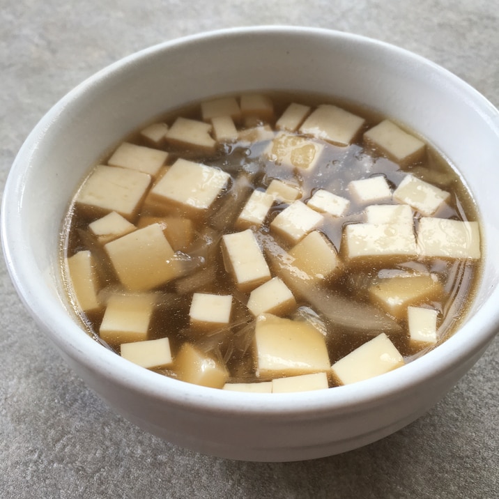 ふきの煮物リメイク♪豆腐とふきのスープ♪